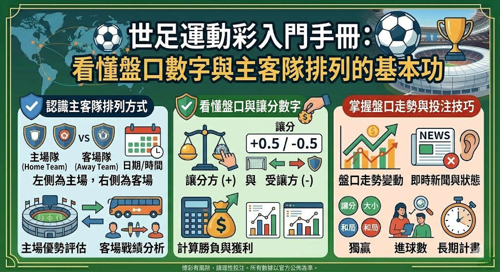 看懂盤口數字與主客隊排列的基本功