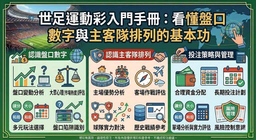 看懂盤口數字與主客隊排列的基本功